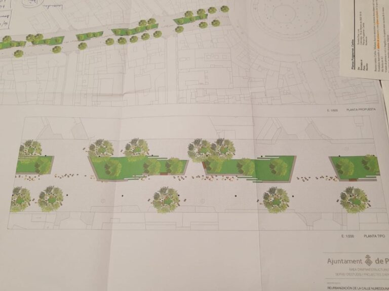 La calle Nuredduna se transformará en un eje verde para personas