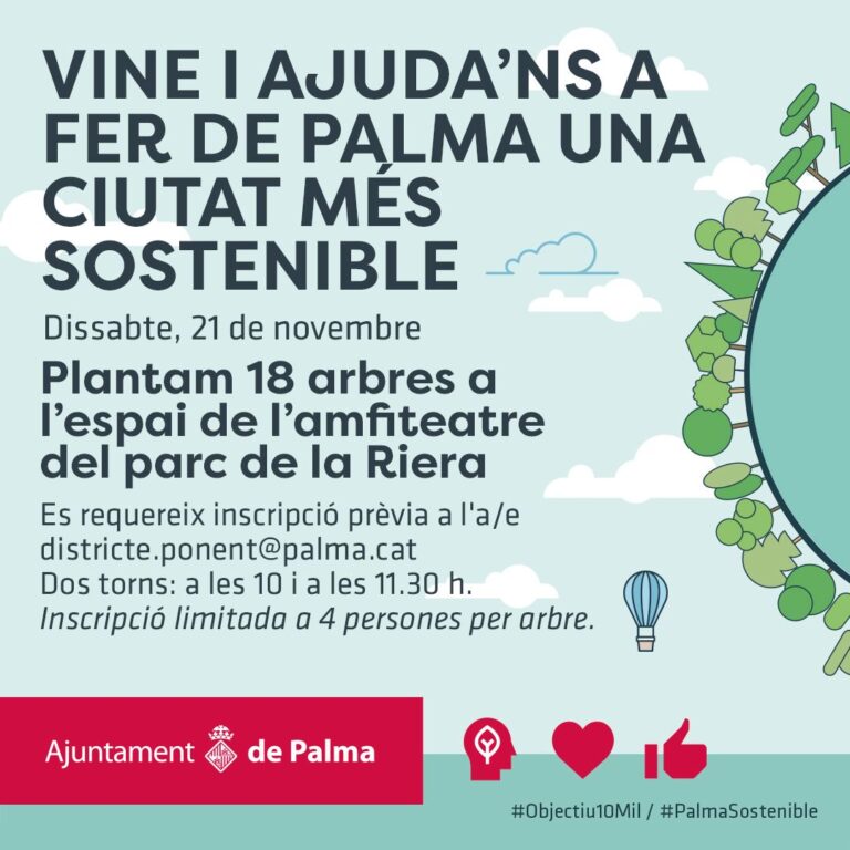 Siembra ciudadana de árboles para familias en el Parc de la Riera