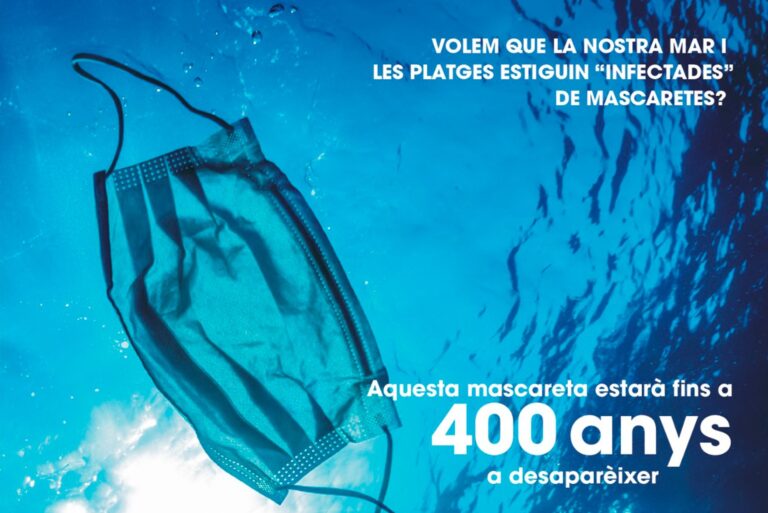 Riesgo ambiental por lanzar mascarillas al mar
