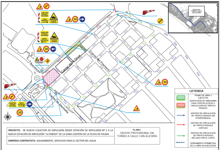 Se desvía el tráfico del camino de Can Alegria