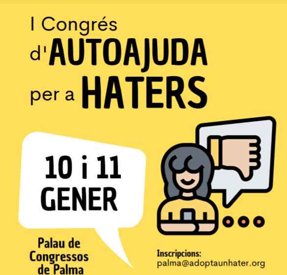 Palma acogerá en enero un congreso de autoayuda para haters