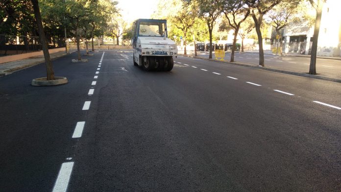 Asfaltado de la calle Ciudad de Queretano