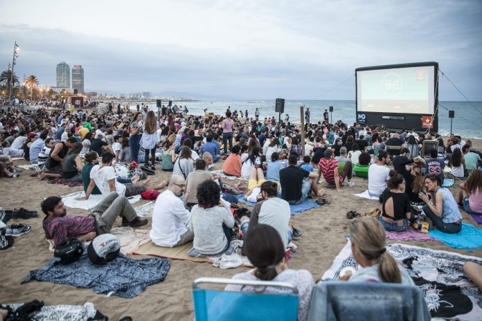 cine en la playa