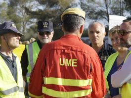 simulacro de incendio forestal con los cuerpos de seguridad de las Islas Baleares y la UME