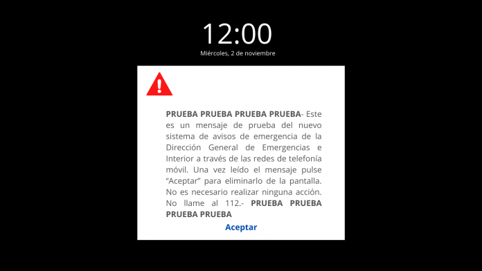 Empiezan las pruebas del nuevo sistema de alertas a la población en caso de emergencia extraordinaria o catástrofe