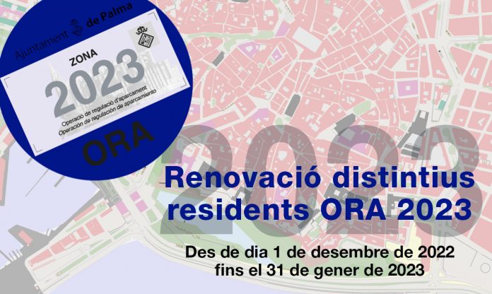 Este jueves día 1 de diciembre se inicia la campaña de renovación del distintivo ORA de residentes
