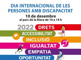 El parque de la Riera se llenará de actividades día 10 de diciembre para conmemorar el Día Internacional de las personas con Discapacidad