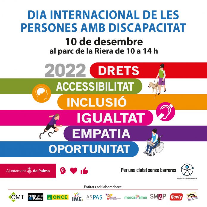 El parque de la Riera se llenará de actividades día 10 de diciembre para conmemorar el Día Internacional de las personas con Discapacidad