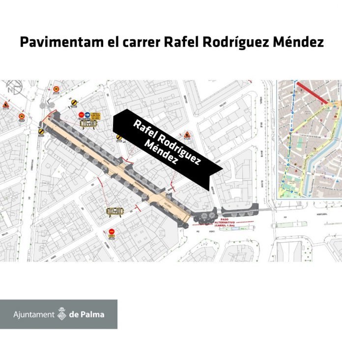 El viernes por la tarde se inicia el asfaltado de la calle Rafael Rodríguez Méndez que permanecerá cerrado hasta la madrugada del lunes