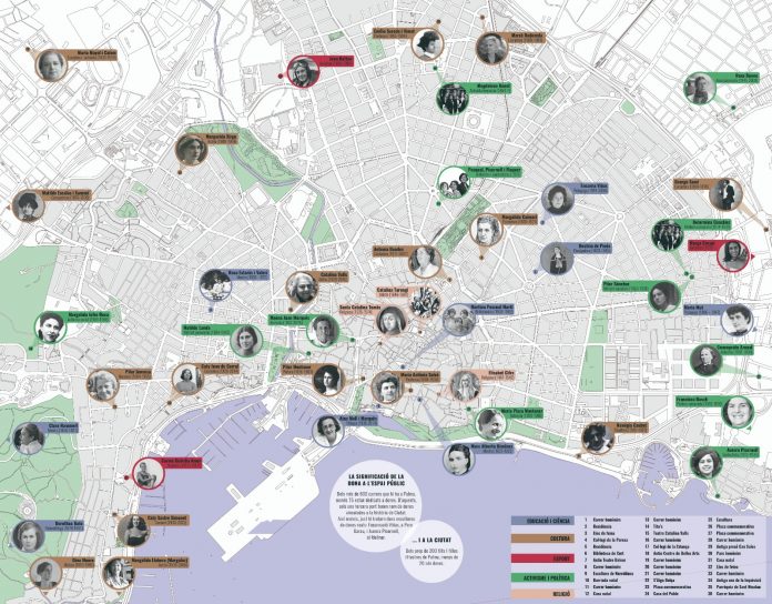 Palma reivindica la figura de la mujer en su mapa urbano