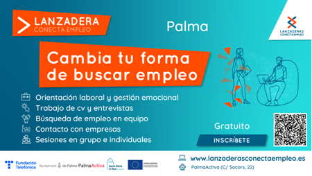 Últimos días para que personas en paro de Palma se puedan apuntar a la nueva Lanzadera Conecta Empleo