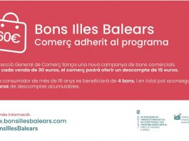 Más de 250 comercios ya se han adherido a la campaña de Bons Illes Balears del Govern en las primeras 24 horas