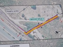 Sant Jordi y Platja d’en Bossa unidas con una pasarela para peatones y bicicletas