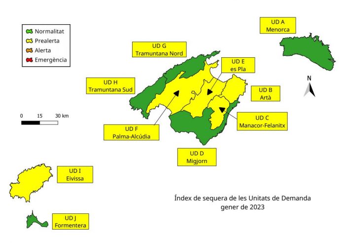 Las Unidades de Demanda de Menorca, Migorn y Tramuntana Norte entran en escenario de normalidad