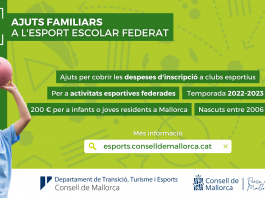 Ya se pueden solicitar las ayudas de 200 euros para la actividad deportiva federada del Consell de Mallorca