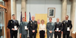 Medalla de Protección Civil a cuatro miembros de las Fuerzas y Cuerpos de Seguridad del Estado en Balears