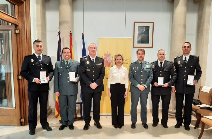 Medalla de Protección Civil a cuatro miembros de las Fuerzas y Cuerpos de Seguridad del Estado en Balears