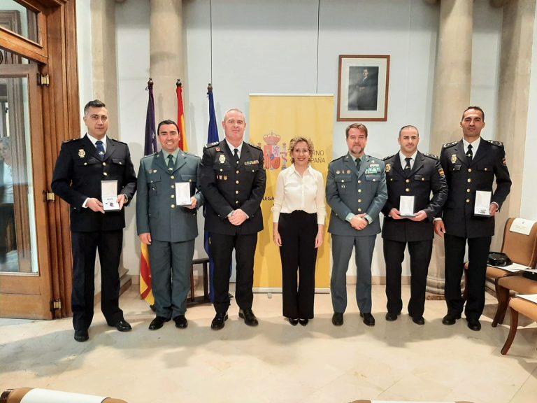 <strong>Medalla de Protección Civil a cuatro miembros de las Fuerzas y Cuerpos de Seguridad del Estado en Balears</strong>