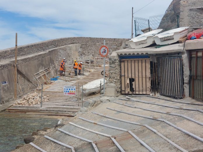 Ports IB reanuda las obras de mejora del puerto de Banyalbufar