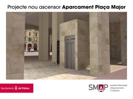 El ascensor del aparcamiento de plaza Major dispondrá de una nueva parada a la altura de la calle Sindicat