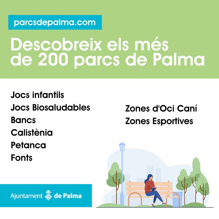 Nueva web con 212 fichas de los parques y zonas verdes de Palma