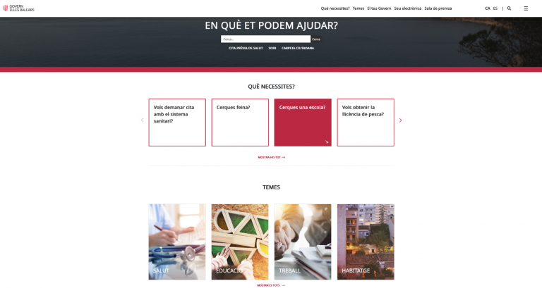 La nueva web del Govern empieza su andadura en pruebas