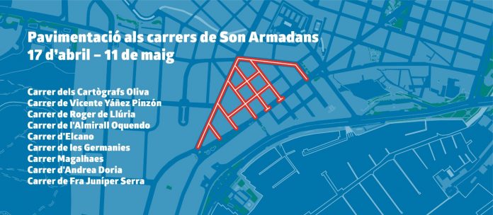 e pavimentarán varias calles de son Armadans