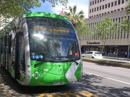 El primer bus eléctrico de la EMT ya circula por Palma