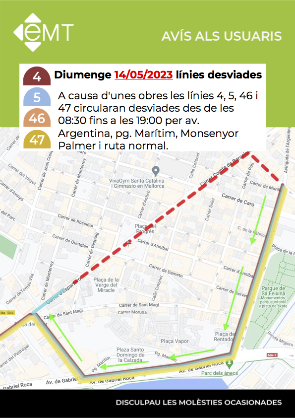 El domingo se renueva el alcantarillado de un tramo de las calles de la Compte de Barcelona y de Murillo