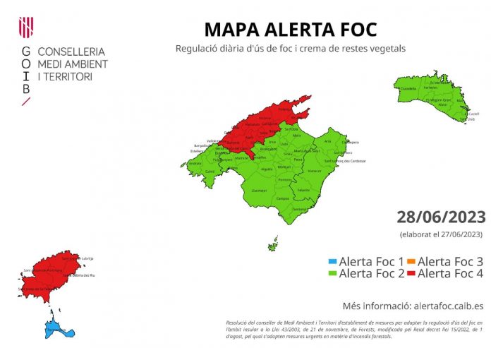 Medio Ambiente adapta las alertas por riesgo de incendio forestal a la normativa estatal