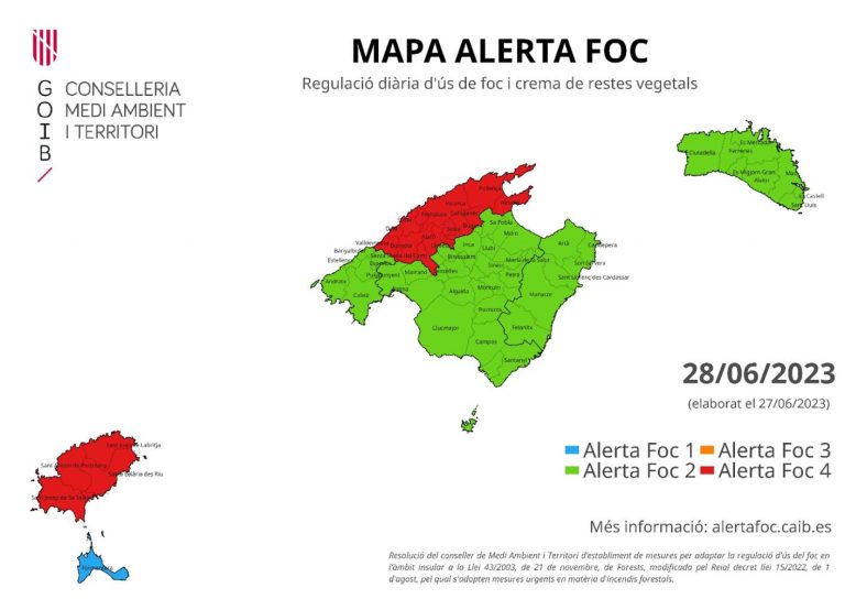 Medio Ambiente adapta las alertas por riesgo de incendio forestal a la normativa estatal