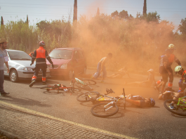 Simulacro de emergencias de Enfermería en el campus