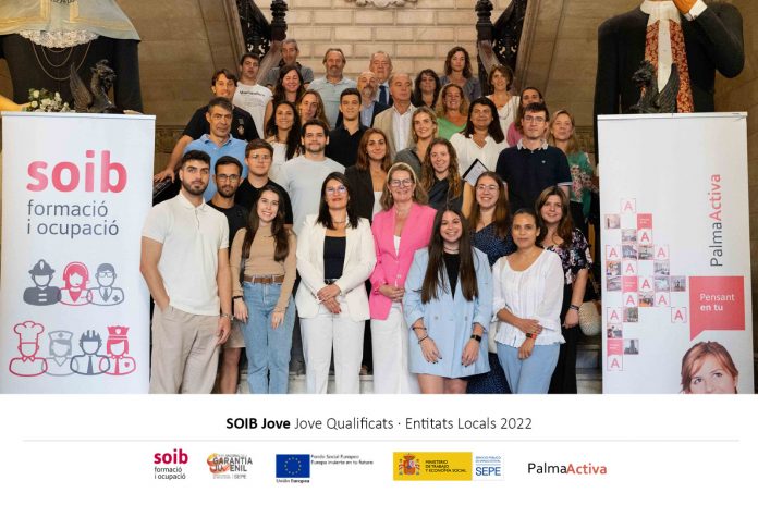 El programa SOIB Joven: Calificados-Entidades Locales 2022 ha dado una oportunidad laboral a 26 jóvenes para trabajar en el Ayuntamiento de Palma