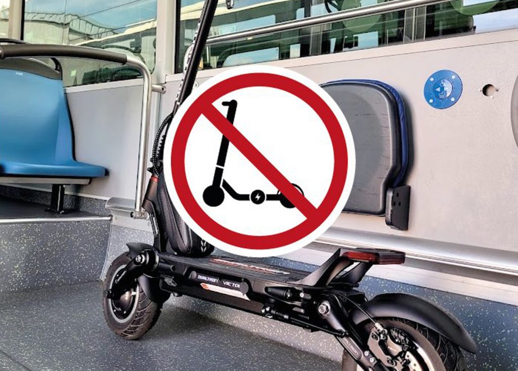 Los patinetes eléctricos vetados en el transporte público