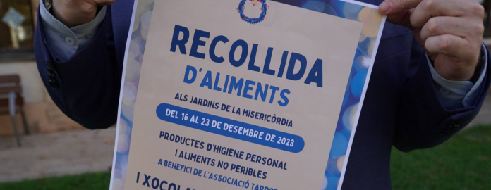 llamamiento a la solidaridad y anima a participar en la recogida de alimentos que se lleva a cabo del 16 al 23 de diciembre en la Misericordia