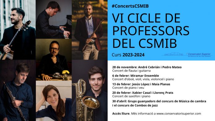 El Ciclo de Profesores del Conservatorio Superior de Música de las Illes Balears llega a la 6.ª edición