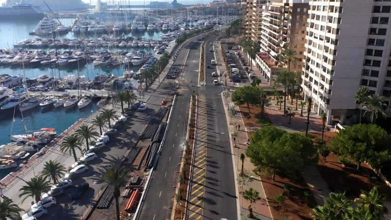La APB abre al tráfico los nuevos viales del paseo Marítimo de Palma