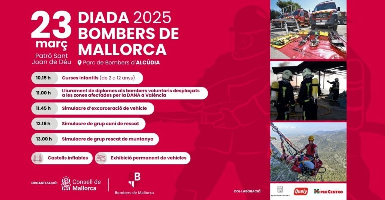 La Diada de los Bomberos de Mallorca será el 23 de marzo tras su aplazamiento por el mal tiempo