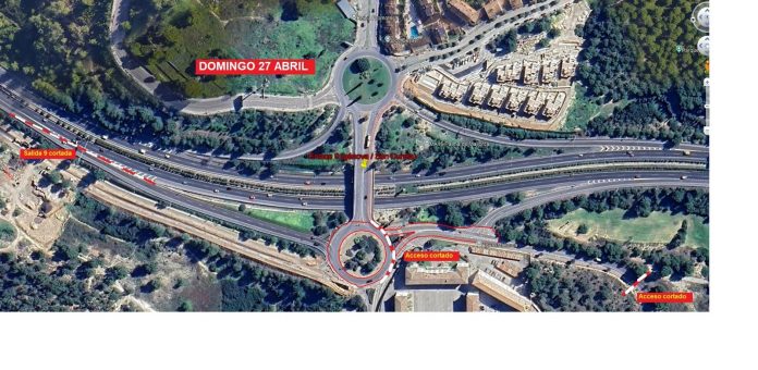 Cierre nocturno de la rotonda de Génova y de tramos de la vía de Cintura por obras de asfaltado