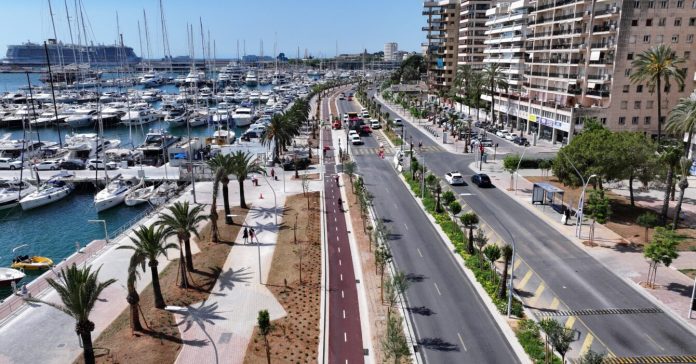 La APB restablece la configuración original del tráfico en las calles Monsenyor Palmer y de la Pedrera al nuevo paseo Marítimo de Palma