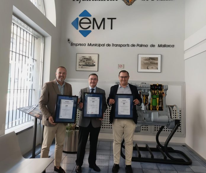 La EMT Palma revalida sus tres certificados de calidad tras superar las auditorías de AENOR