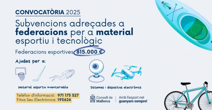 815.000 euros a la mejora del equipamiento deportivo de las federaciones