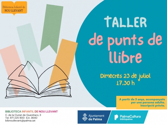 Taller creativo de puntos de libro en la Biblioteca Infantil de Nuevo Levante