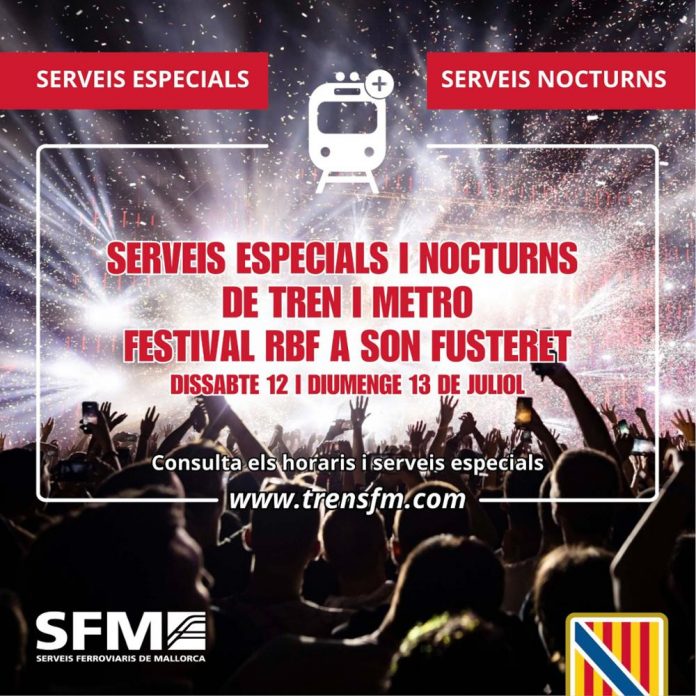SFM activa servicios especiales de tren y metro nocturnos con motivo del Reggaeton Beach Festival