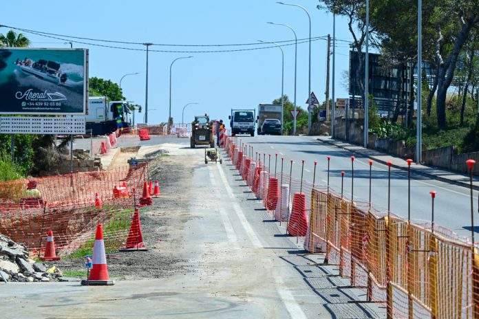 Avanzan las obras del corredor verde del Camí de les Meravelles, que conectarán Platja de Palma y Es Pil·larí