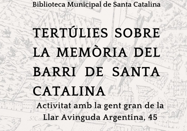 Tertulias sobre la memoria del barrio de Santa Catalina en la biblioteca del barrio