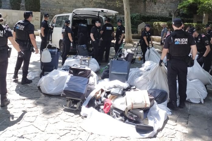 Amplio despliegue policial en s’Hort del Rei contra la venta ambulante ilegal