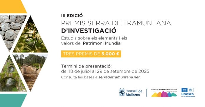 Convocada la tercera edición de los Premios Serra de Tramuntana de Investigación