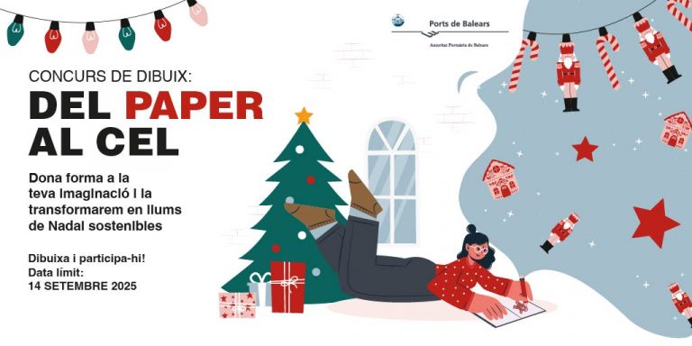 La APB convoca el concurso de dibujo «DEL PAPER AL CEL» para el alumbrado navideño del puerto de Palma