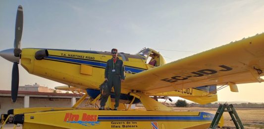 Baleares envía un avión anfibio a Extremadura para ayudar en la extinción de los graves incendios forestales